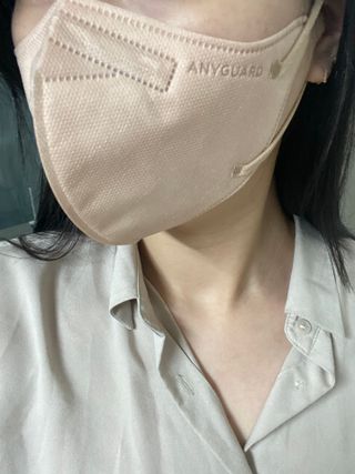 애니가드 셋업메베마스크 (대형 4컬러 + 중형 4컬러) — 5점을 준 리뷰어가 2022년 3월 올린 사용 사진