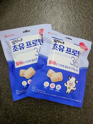 롯데제과 말랑카우 초유프로틴365 — 5점을 준 리뷰어가 2021년 9월 올린 사용 사진