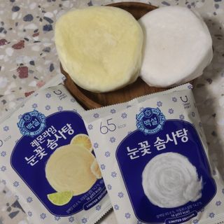 딜라이트 프로젝트  달콤한 눈꽃 간식세트( 눈꽃 솜사탕 / 레몬라임 솜사탕 / 달고나 총 7EA+스마트톡 증정) — 5점을 준 리뷰어가 2022년 6월 올린 사용 사진