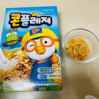 씨알푸드 뽀로로 시리얼 3종 — 5점을 준 리뷰어가 2022년 2월 올린 사용 사진