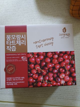 자연에온 몽모랑시 타트체리 착즙 100mL 10개입 2BOX — 5점을 준 리뷰어가 2020년 12월 올린 사용 사진