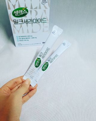 셀렉스스포츠 셀렉스 밀크세라마이드 저분자피쉬콜라겐 28포 X 1박스 — 5점을 준 리뷰어가 2021년 7월 올린 사용 사진