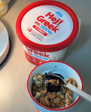 덴마크 *[구매평]하이(Hej!) 브랜드 패키지(요구르트, 그릭요거트) — 5점을 준 리뷰어가 2025년 8월 올린 사용 사진