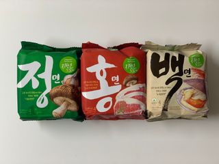 [풀무원] 자연은맛있다 정면, 백면, 홍면  세트 — 5점을 준 리뷰어가 2021년 4월 올린 사용 사진
