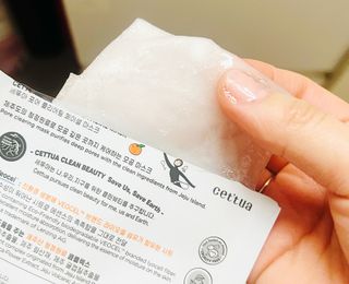 세뚜아(Cettua) 나우[세뚜아] 포어 클리어링 마스크 Cettua Pore Clearing facial mask 4매 — 5점을 준 리뷰어가 2024년 2월 올린 사용 사진