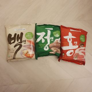 [풀무원] 자연은맛있다 정면, 백면, 홍면  세트 — 5점을 준 리뷰어가 2021년 4월 올린 사용 사진
