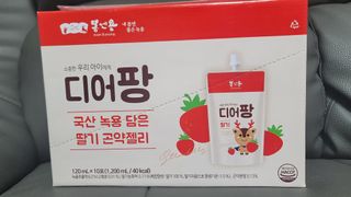 [몸엔용] 우리 아이 건강간식, 달콤한 녹용곤약젤리 디어팡 4종 — 4.5점을 준 리뷰어가 2022년 4월 올린 사용 사진