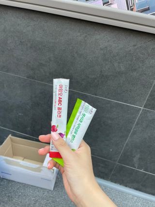 아임오 풋사과 식이섬유 밸런스 젤리 14포 — 5점을 준 리뷰어가 2021년 8월 올린 사용 사진
