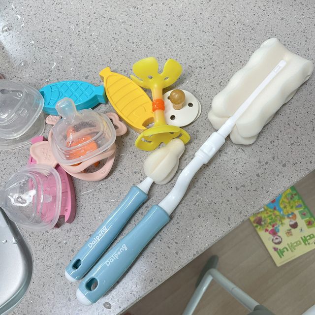 달퐁스폰지젖병솔리필형3pcs 리뷰 사진