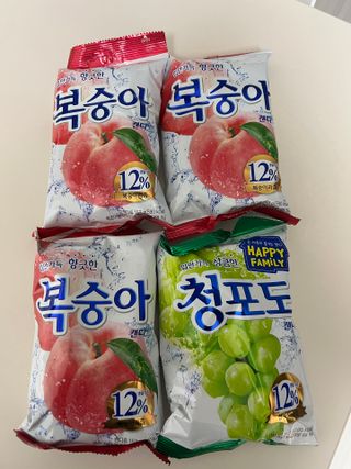 청포도캔디 복숭아캔디 — 5점을 준 리뷰어가 2022년 11월 올린 사용 사진