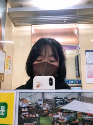 애니가드 셋업마스크 4컬러 각 10매입 [크리미베이지, 캐시미어로즈, 초콜렛브라운, 미드나잇네이비] — 5점을 준 리뷰어가 2022년 2월 올린 사용 사진