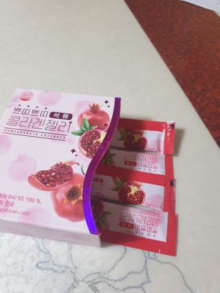 헬스업_쁘띠쁘띠석류콜라겐젤리_20g x 14포 — 5점을 준 리뷰어가 2021년 3월 올린 사용 사진