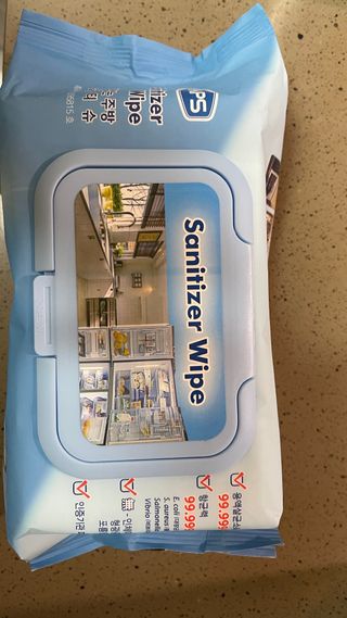 햅스 세균없는 주방 대형 2팩, HAPS sanitizer wipe — 3.5점을 준 리뷰어가 2022년 2월 올린 사용 사진