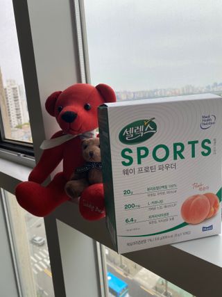 셀렉스스포츠 [복숭아맛] 셀렉스 스포츠 웨이 프로틴 파우더 스틱형 — 5점을 준 리뷰어가 2021년 5월 올린 사용 사진