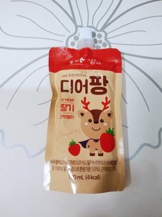 [몸엔용] 우리 아이 건강간식, 달콤한 녹용곤약젤리 디어팡 4종 — 5점을 준 리뷰어가 2021년 8월 올린 사용 사진