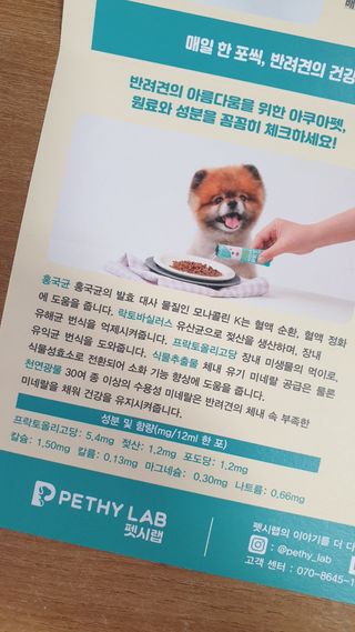 펫시랩 반려견용 액상 프리바이오틱스 아쿠아펫 — 5점을 준 리뷰어가 2021년 1월 올린 사용 사진