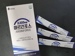 자연에온 아르긴포스 L-아르기닌 5555mg 스틱 15개입 1박스 — 5점을 준 리뷰어가 2022년 2월 올린 사용 사진