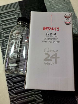 클린24시간 1BOX(5포) + 전용보틀(500ml) — 5점을 준 리뷰어가 2022년 7월 올린 사용 사진