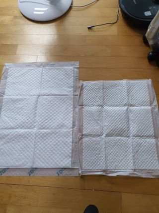 아베크 펫 와이드 프리미엄 중형 애견 강아지 배변 패드 54매 1팩 45g — 5점을 준 리뷰어가 2021년 7월 올린 사용 사진
