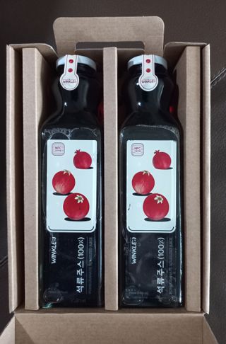 [바이윙클] 페르시아 유기농 석류 착즙주스 750ml 2병 + 선물박스 세트 — 5점을 준 리뷰어가 2022년 2월 올린 사용 사진