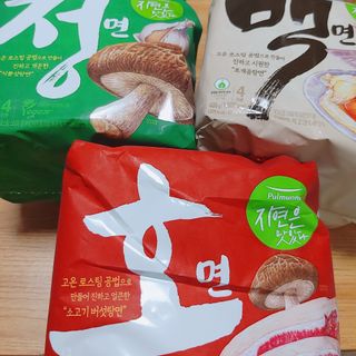 [풀무원] 자연은맛있다 정면, 백면, 홍면  세트 — 5점을 준 리뷰어가 2021년 4월 올린 사용 사진