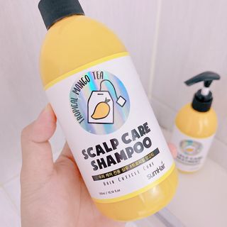 썸헤어 / SUMHAIR 썸헤어 스칼프 케어 샴푸+트리트먼트 트로피컬망고티 — 5점을 준 리뷰어가 2021년 6월 올린 사용 사진