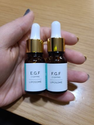 랑팡 EGF+FGF 10ppm 리포좀 앰플 원액 10ml — 5점을 준 리뷰어가 2021년 10월 올린 사용 사진