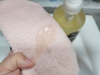 빅그린 니치 퍼퓸 바이옴바디워시 500ml(상탈, 블랙베리&베이, 블랑쉐 3종 중 택1) — 4점을 준 리뷰어가 2022년 12월 올린 사용 사진