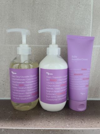 빅그린 베이비라인 3종세트 - 샴푸앤바디워시500ml,올인원로션500ml,바디크림170ml — 5점을 준 리뷰어가 2022년 11월 올린 사용 사진
