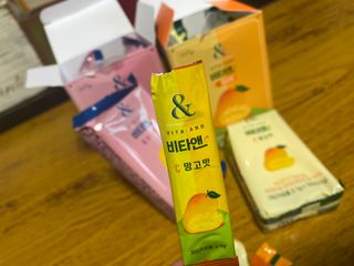 비타앤C 레몬맛, 망고맛 — 5점을 준 리뷰어가 2021년 7월 올린 사용 사진