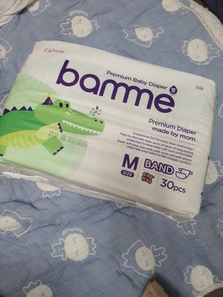 오브맘 밤 프리미엄 아기 기저귀 팬티형 밴드형 — 5점을 준 리뷰어가 2021년 1월 올린 사용 사진
