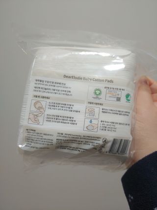 디어엘로디 프리미엄 유기농 베이비 솜티슈 40매 3 + 1 PACK — 4점을 준 리뷰어가 2021년 3월 올린 사용 사진