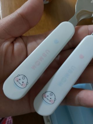 유비맘 스푼포크 케이스 세트 1+1 _컬러랜덤 발송 — 5점을 준 리뷰어가 2021년 2월 올린 사용 사진