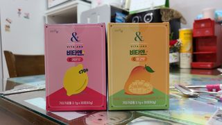 비타앤C 레몬맛, 망고맛 — 5점을 준 리뷰어가 2021년 5월 올린 사용 사진