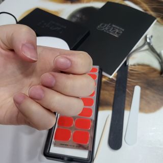 데싱디바 글레이즈 젤네일 크레이지 레드 가을 컬렉션_4종 중 택 1 — 5점을 준 리뷰어가 2021년 9월 올린 사용 사진