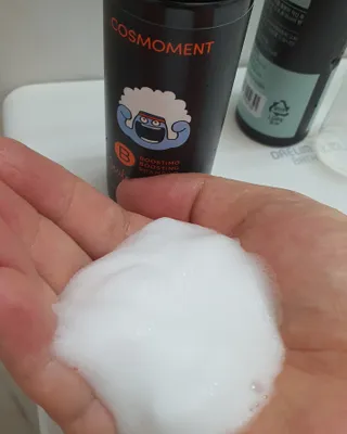 코스모먼트 부스티모 부스팅샴푸60ml + 비듬세정 진정샴푸50ml — 5점을 준 리뷰어가 2022년 1월 올린 사용 사진