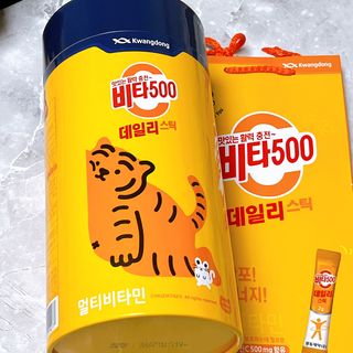 광동생활건강 프리 [광동] VB와 VC를 함유한 멀티 비타민 비타 500 데일리 스틱 180포 — 5점을 준 리뷰어가 2022년 6월 올린 사용 사진