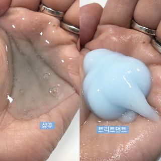[헤어플러스] 아쿠아본드 수분샴푸/트리트먼트/크림에센스/오일에센스 4종 SET — 5점을 준 리뷰어가 2021년 3월 올린 사용 사진