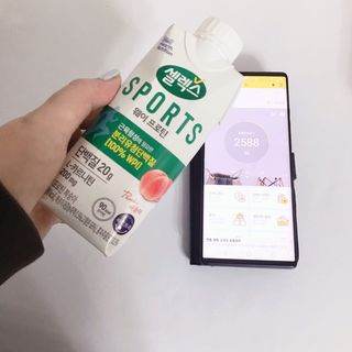 셀렉스스포츠 셀렉스 스포츠 웨이 프로틴 복숭아_ 330ml x 12팩 — 4점을 준 리뷰어가 2021년 3월 올린 사용 사진