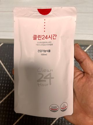클린24시간 1BOX(5포) + 전용보틀(500ml) — 4.5점을 준 리뷰어가 2023년 4월 올린 사용 사진