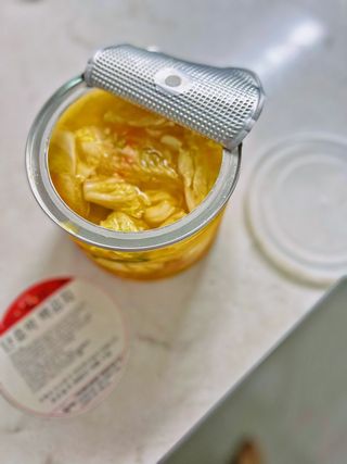 셰프애찬 단호박 백김치 1kg — 4점을 준 리뷰어가 2022년 10월 올린 사용 사진