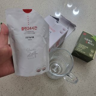 클린24시간 1BOX(5포) + 전용보틀(500ml) — 5점을 준 리뷰어가 2022년 12월 올린 사용 사진