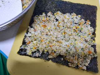 해풀잎 누구나 김밥*1ea [(혼합야채 35g *1ea,  김밥김 (5g, 5ea),  양념간장 (6g, 5ea), 참기름(5g, 2ea)] — 5점을 준 리뷰어가 2022년 7월 올린 사용 사진