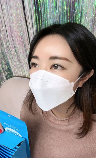 [심폐소생소] KF94 오늘의 마스크 대형 — 5점을 준 리뷰어가 2022년 1월 올린 사용 사진