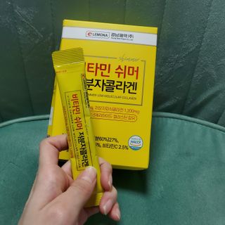 자연에온 경남제약 비타민 쉬머 저분자콜라겐 20g x 30포 — 5점을 준 리뷰어가 2021년 12월 올린 사용 사진