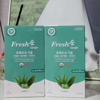 에프에이치아이코리아 Fresh순 프로폴리스 무알콜 일회용 가글 11ml 10개입 — 5점을 준 리뷰어가 2021년 5월 올린 사용 사진