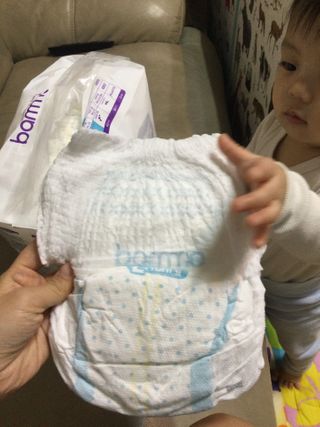 오브맘 밤 프리미엄 아기 기저귀 팬티형 밴드형 — 4.5점을 준 리뷰어가 2021년 1월 올린 사용 사진