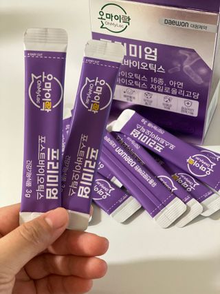 [유산균] 오마이락 프리미엄 포스트바이오틱스 30P — 5점을 준 리뷰어가 2022년 12월 올린 사용 사진