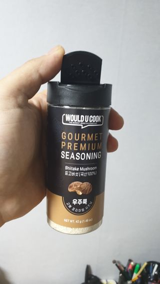 우주쿡 천연조미료 고메 프리미엄 시즈닝 6종 택1 청양고추+ /대파 /깻잎 /마늘 /생강 /표고버섯 — 4.5점을 준 리뷰어가 2021년 8월 올린 사용 사진