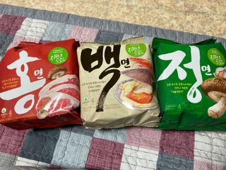 [풀무원] 자연은맛있다 정면, 백면, 홍면  세트 — 5점을 준 리뷰어가 2021년 4월 올린 사용 사진